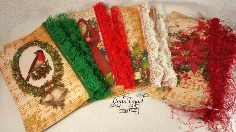 How to sew lace trim on Junk Journal Pages