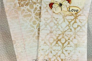 Tutorial Decorating Notebook paper for Junk Journal Page