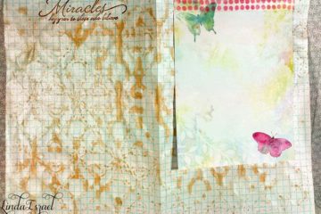 Graph Paper and Glimmer Mist Junk Journal Page