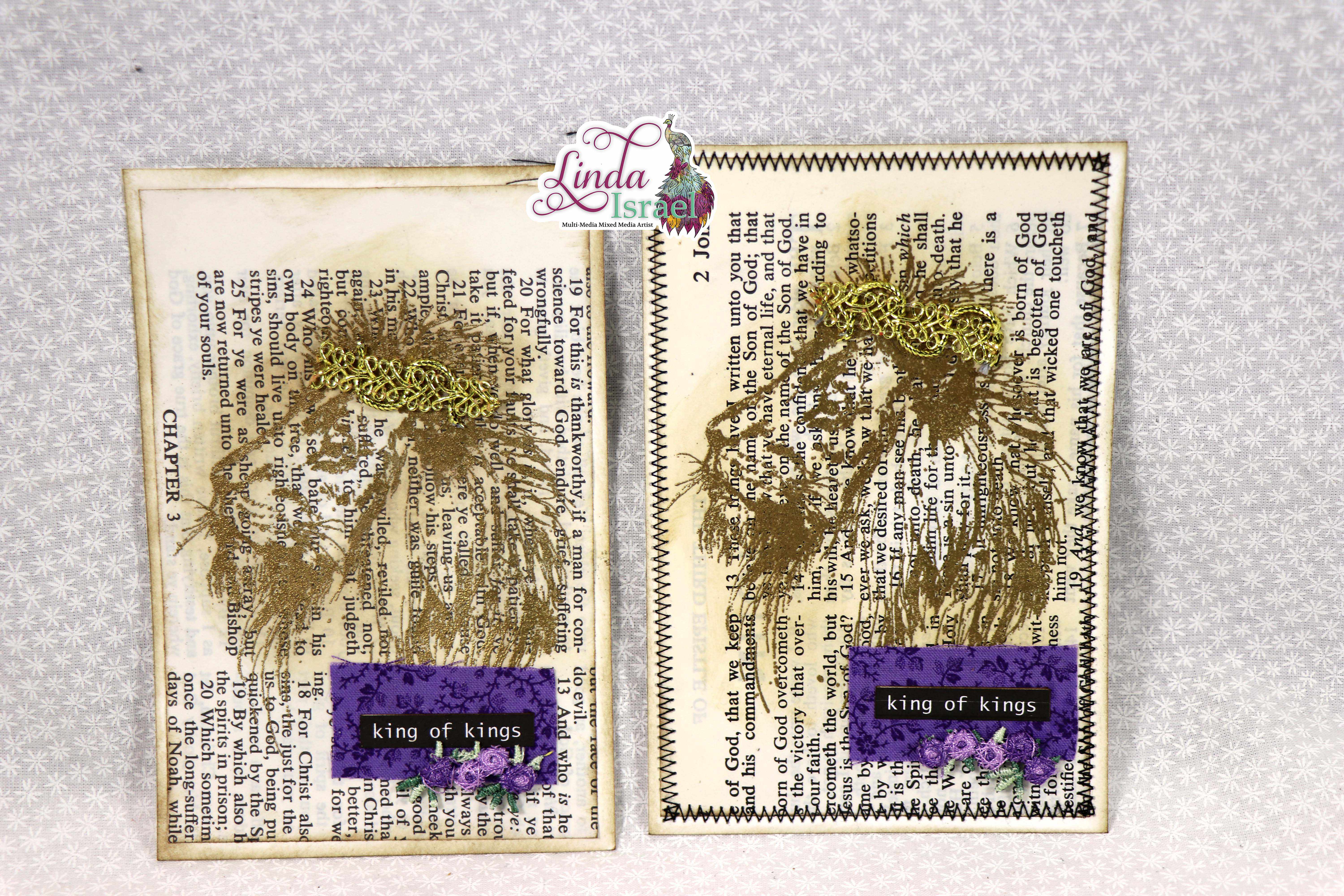 Stamped Heat Embossed Lion Journal Card Tutorial