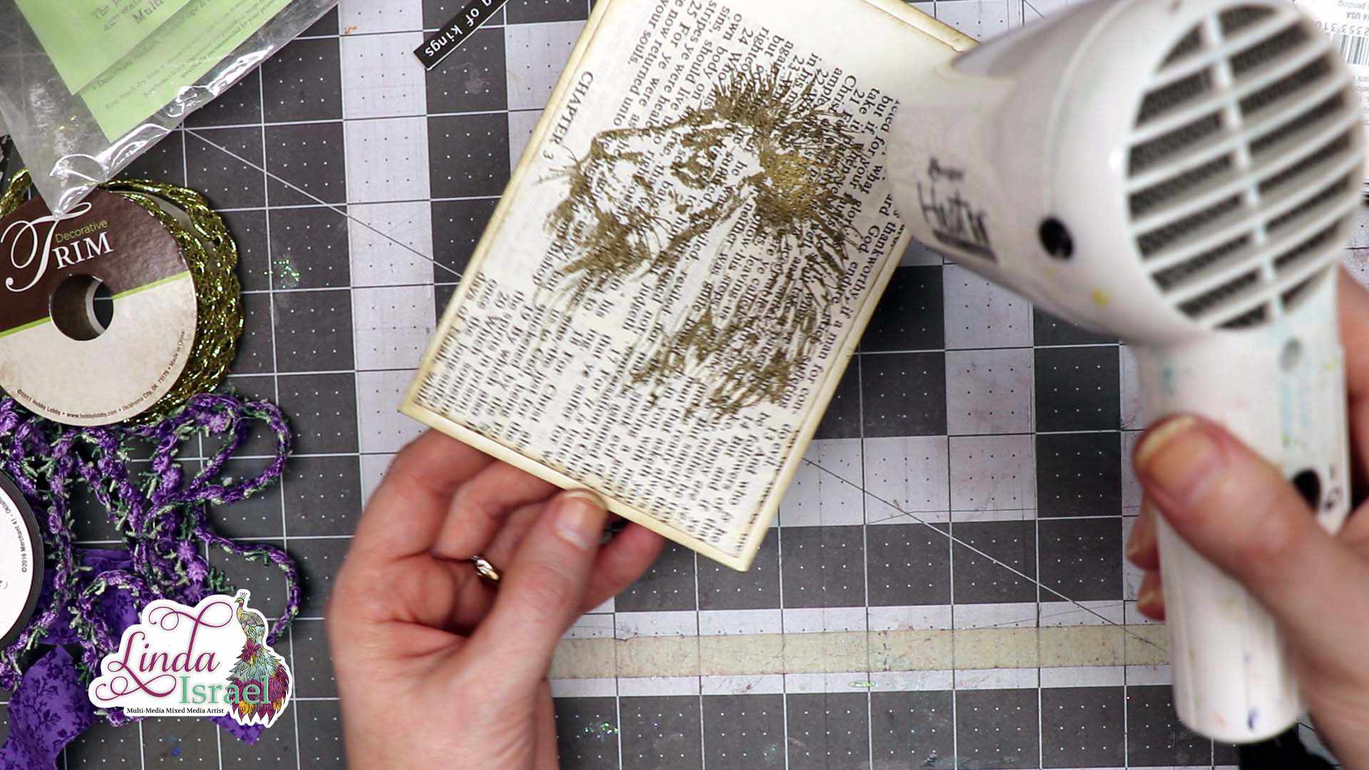 Stamped Heat Embossed Lion Journal Card Tutorial