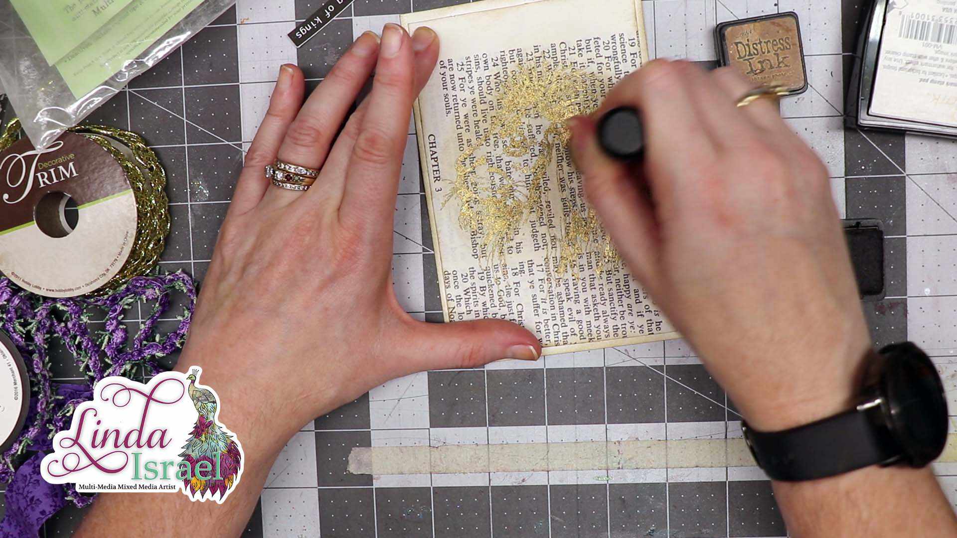 Stamped Heat Embossed Lion Journal Card Tutorial