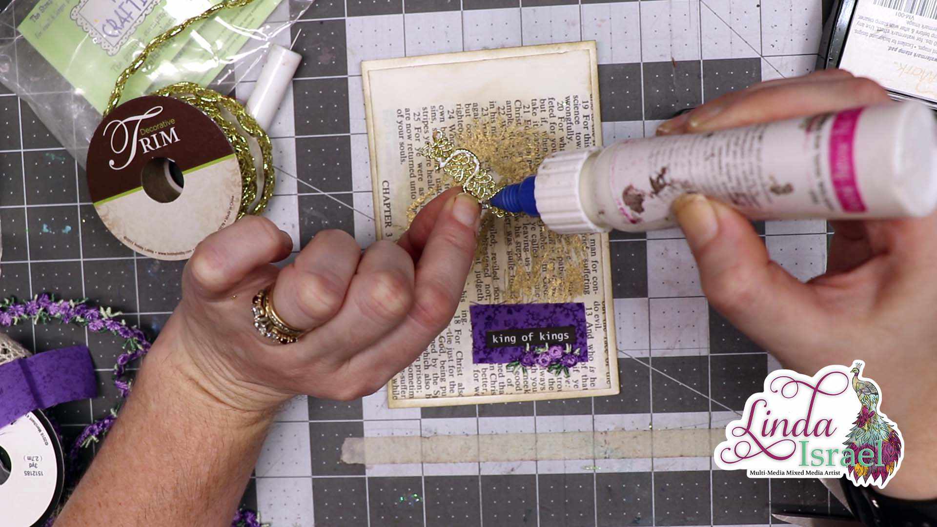 Stamped Heat Embossed Lion Journal Card Tutorial