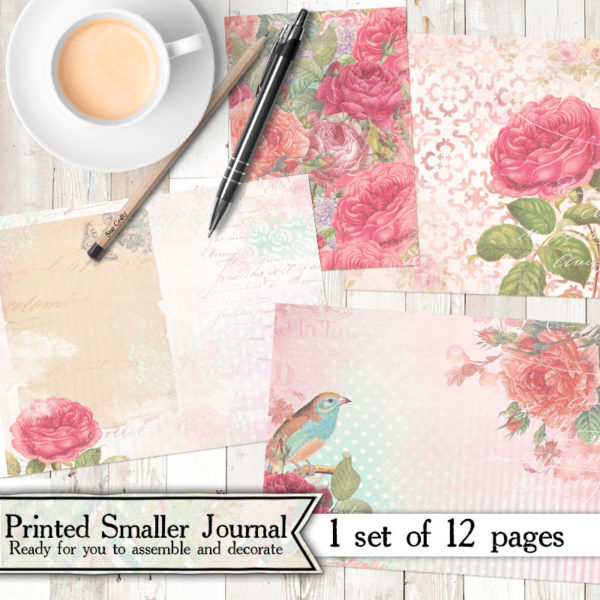 Enchanted Rose Printed Mini Journal Kit