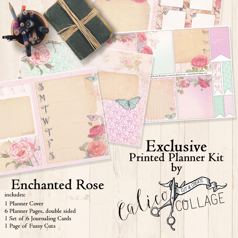 Enchanted Rose Printed Planner Kit