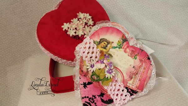 Valentine Junk Journal in Heart Box