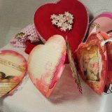 Valentine Junk Journal in Heart Box
