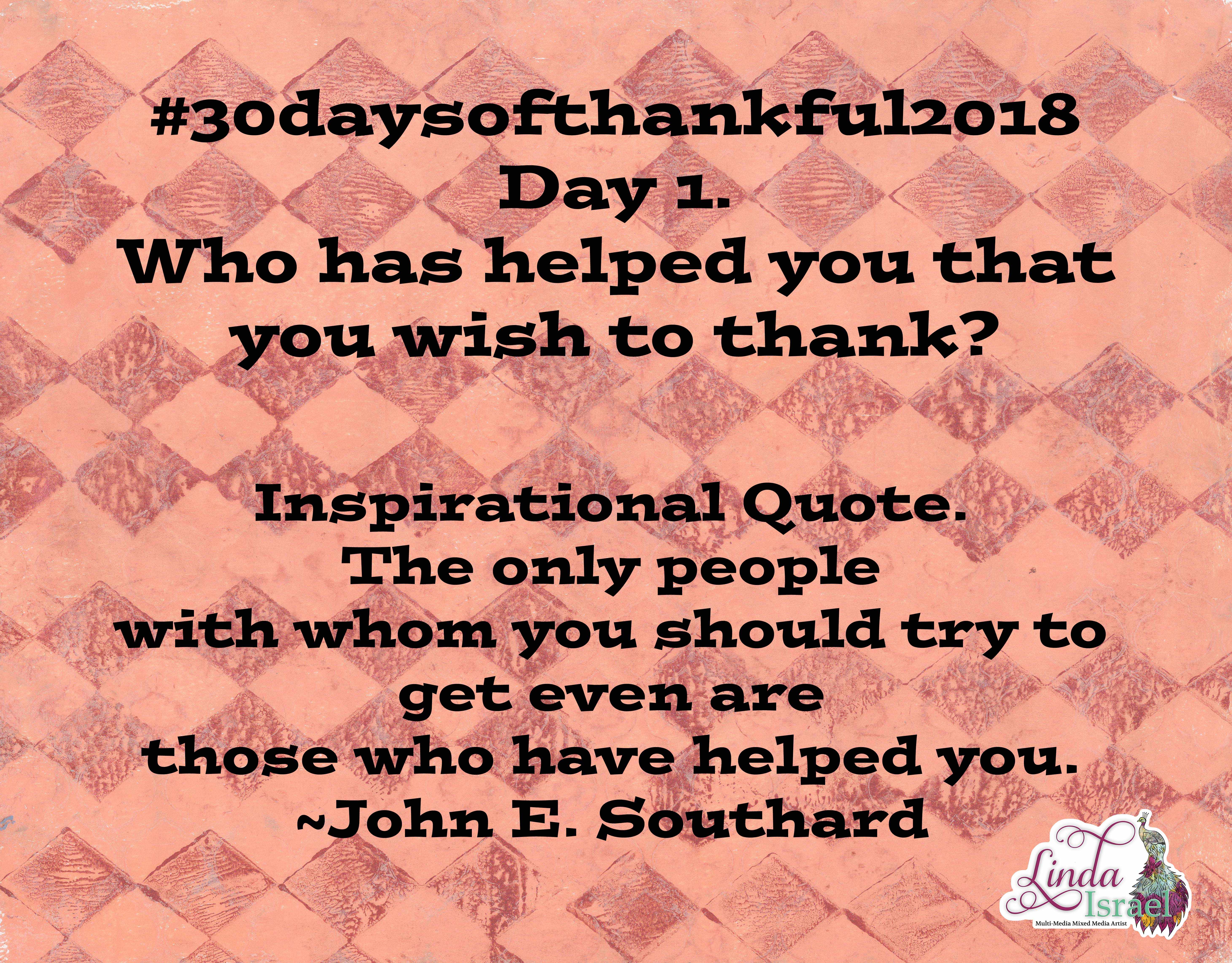 Day 1 of 30 days of Thankful 2018