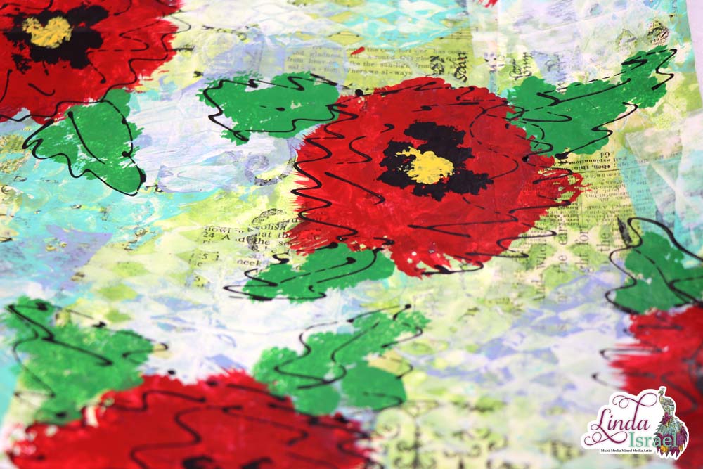 Mixed Media Poppy Masterboard Tutorial