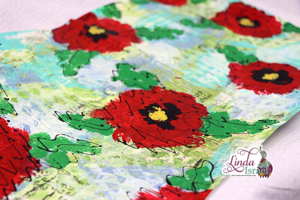 Mixed Media Poppy Masterboard Tutorial