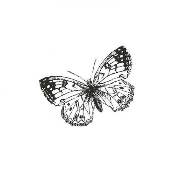 CFF121B Butterfly sm Rubber Stamp