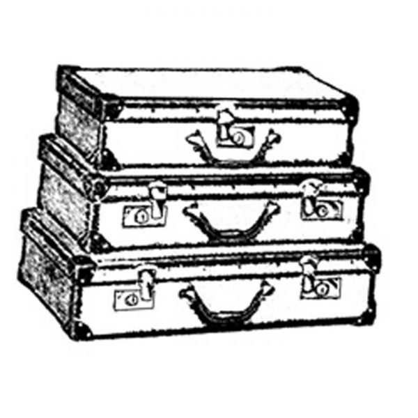 TP421D Luggage Stack Rubber Stamp
