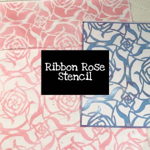 Ribbon Rose Stencil