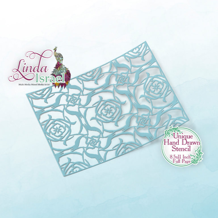 Ribbon Rose Stencil