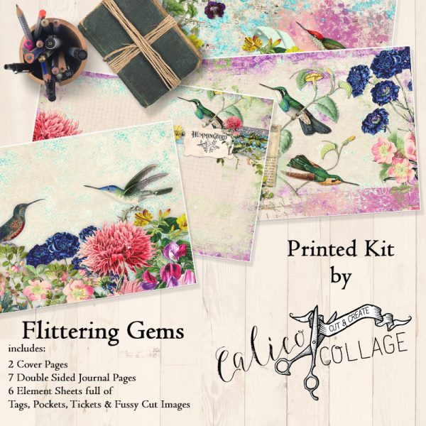 Flittering Gems Printed Journal Kit