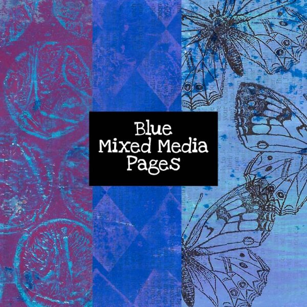 Blue Mixed Media Pages