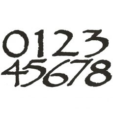 CAL701 Jumbo Numbers Rubber Stamps