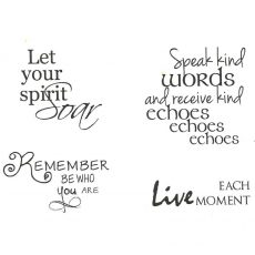 CFF130F Live Each Moment Cube Rubber Stamps