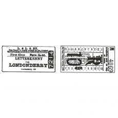 CTP123D Ticket Duo Rubber Stamps