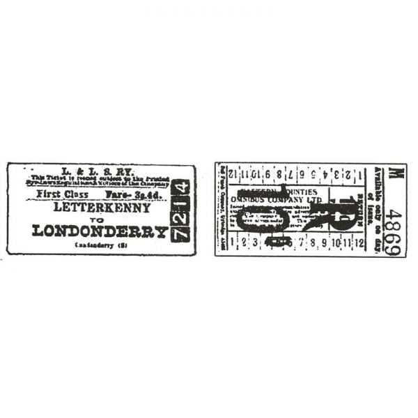 CTP123D Ticket Duo Rubber Stamps