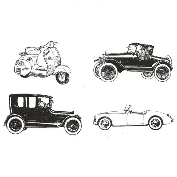 CTP126E On The Road Again cube Rubber Stamps