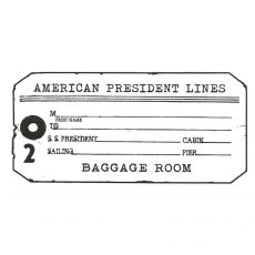 CTP134E Baggage Room Tag Rubber Stamp