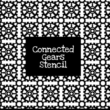 Connected Gears Stencil