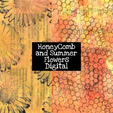 HoneyComb and Summer Flowers Digital Download