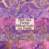 Pink and Purple Ribbon Rose Gel Prints