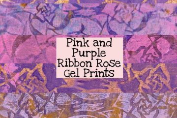 Pink and Purple Ribbon Rose Gel Prints