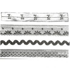 CTM216G Lace and Trim qt Rubber Stamps