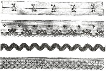 CTM216G Lace and Trim qt Rubber Stamps