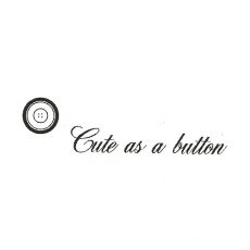CTM227B Cute As A Button Rubber Stamps