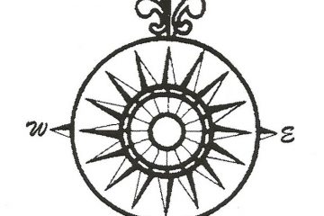 CNA202E Mariner's Compass Rubber Stamp