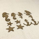 Sea Themed Chipboard Pieces