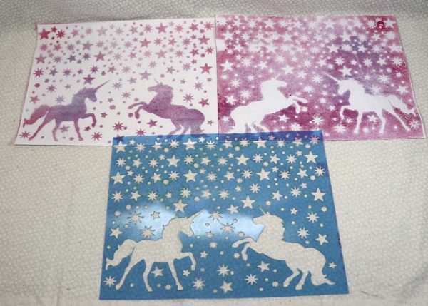 Unicorns and Stars Stencil