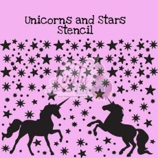 Unicorns and Stars Stencil