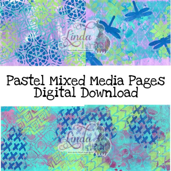 Pastel Mixed Media Pages Digital Download