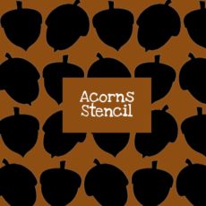 Acorns Stencil