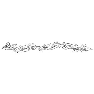 CHO111E Leafy Border Rubber Stamp