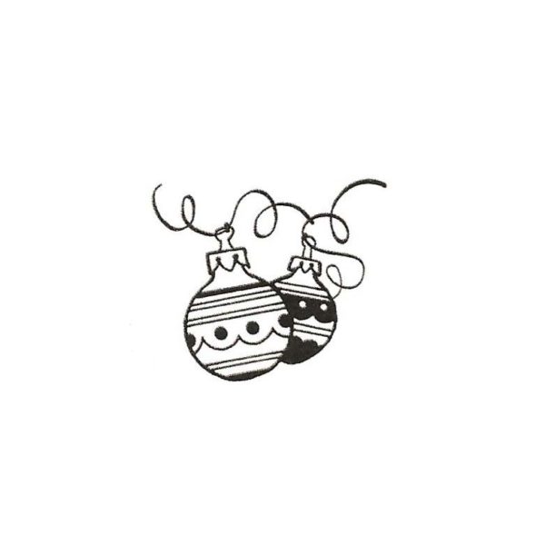CHO121B Ornaments Rubber Stamp