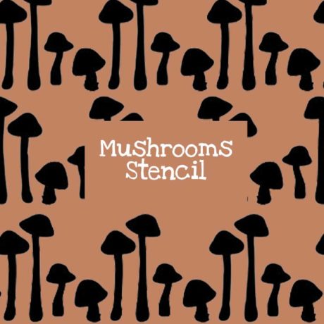 Mushrooms Stencil