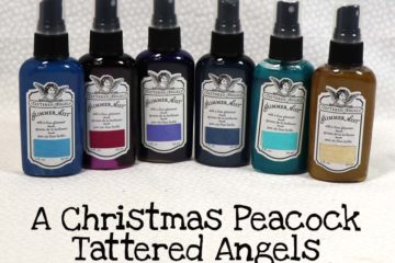 A Christmas Peacock Tattered Angels Glimmer Mists Kit