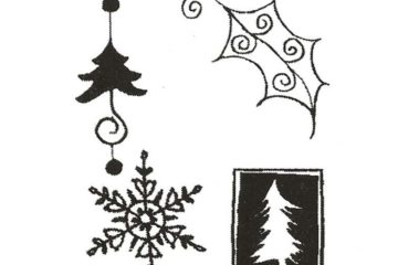 CHO129D Festive Cube Rubber Stamps