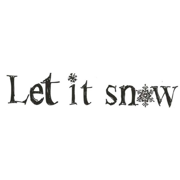 CHO143C Let It Snow Rubber Stamp