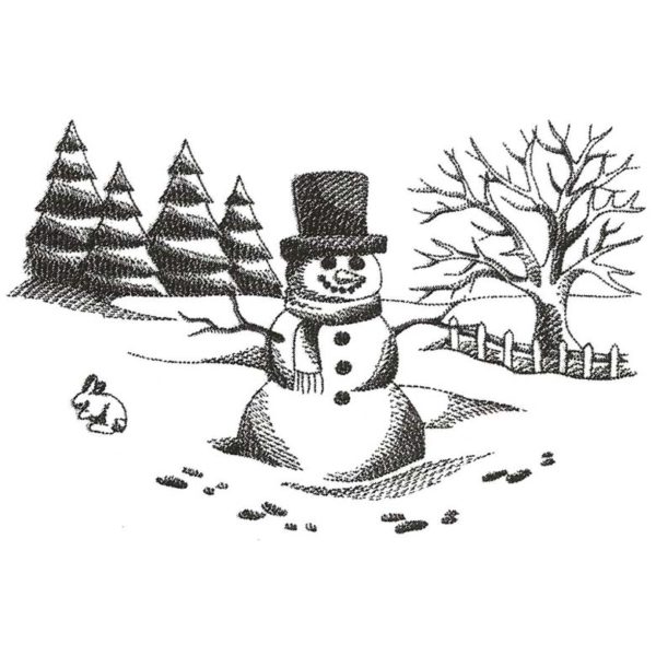 CHO144F Snow Day Rubber Stamp