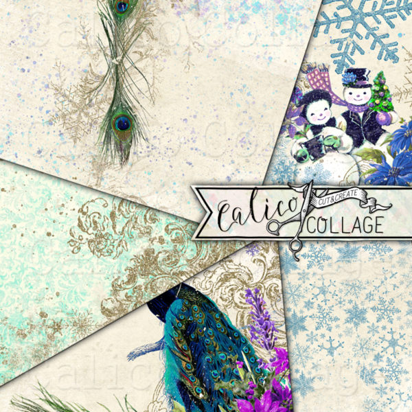 Exclusive A Christmas Peacock Printed Journal Kit