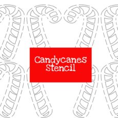 Candy Canes Stencil