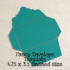 Fancy Envelope Template 4.75 x 3.5 Finished Size
