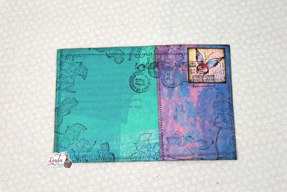 Day 8 Embellished Postcards as Journal Cards